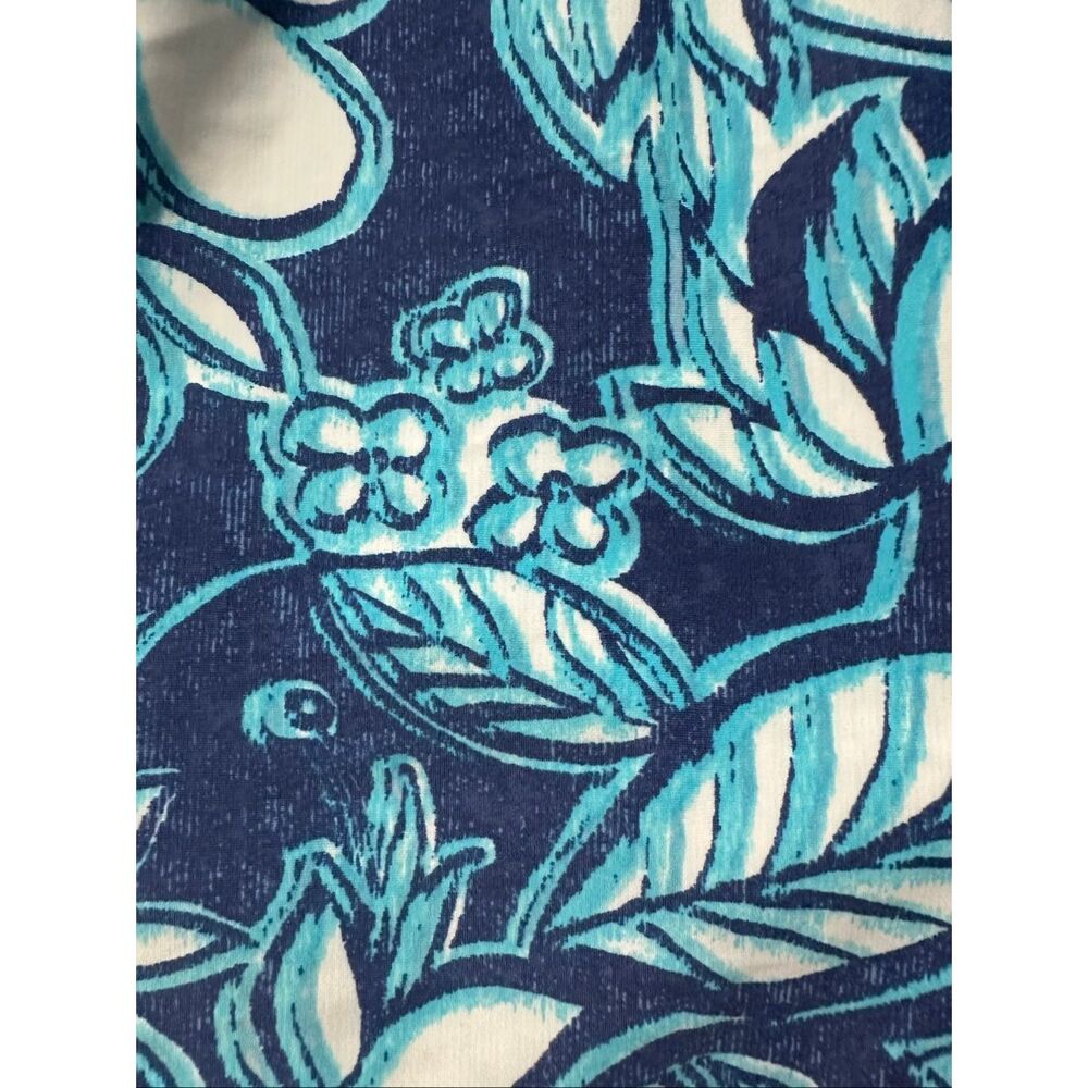 Maxine of Hollywood Swimsuit Size 14 Blue White Floral Built-In Padding - Picture 3 of 9